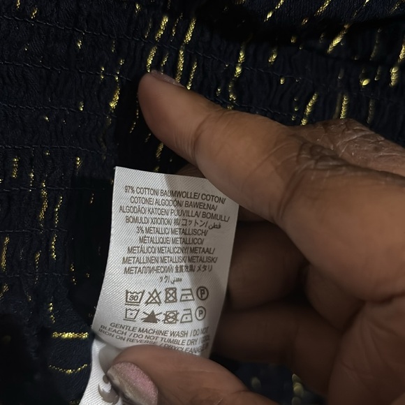 BODEN Lurex Smocked Crop Top size 12 - Picture 6 of 6